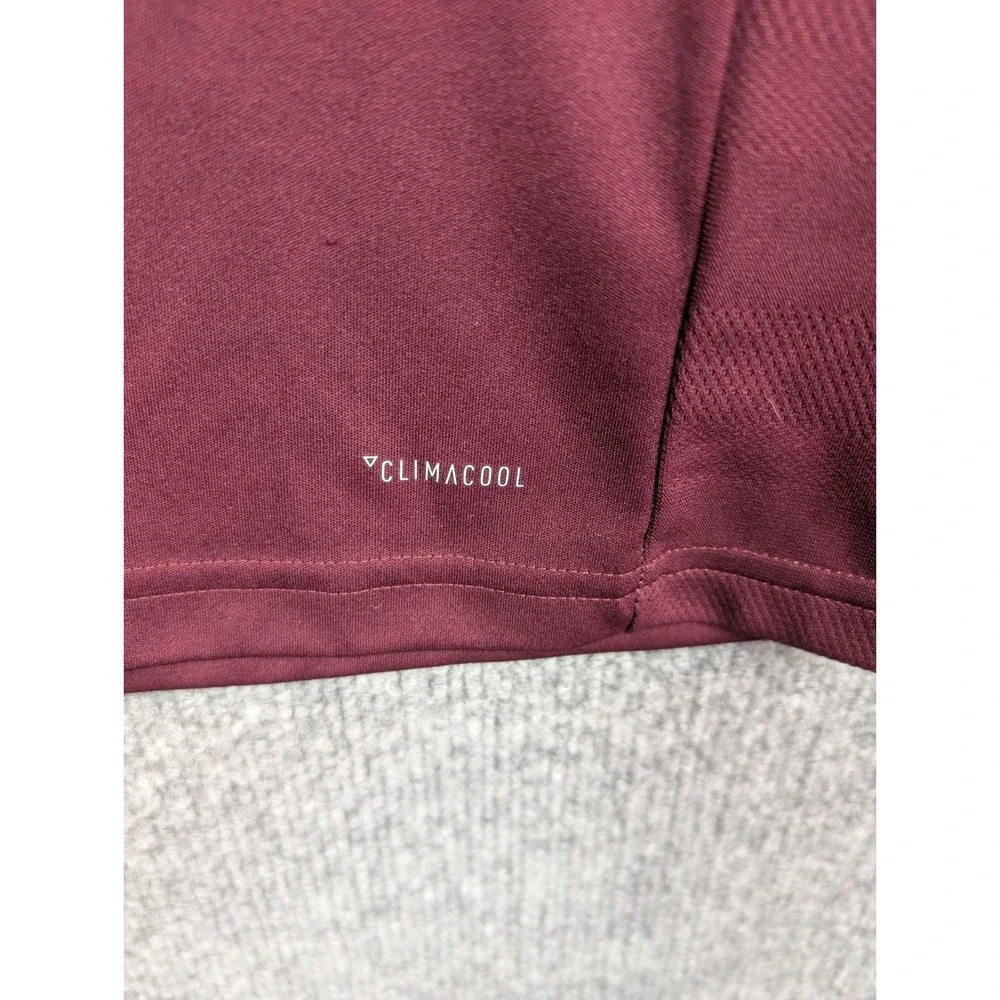 Adidas Climacool Mens Small Quarter Zip Training Shirt Maroon Soccer